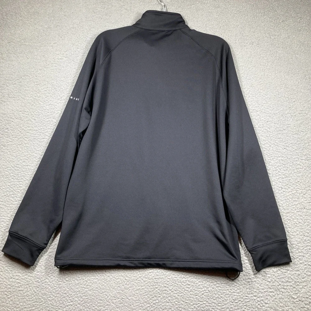 Dunning Golf 1/4 Zip Pullover‎ Men's Large Black American Flag Sweater Comfort